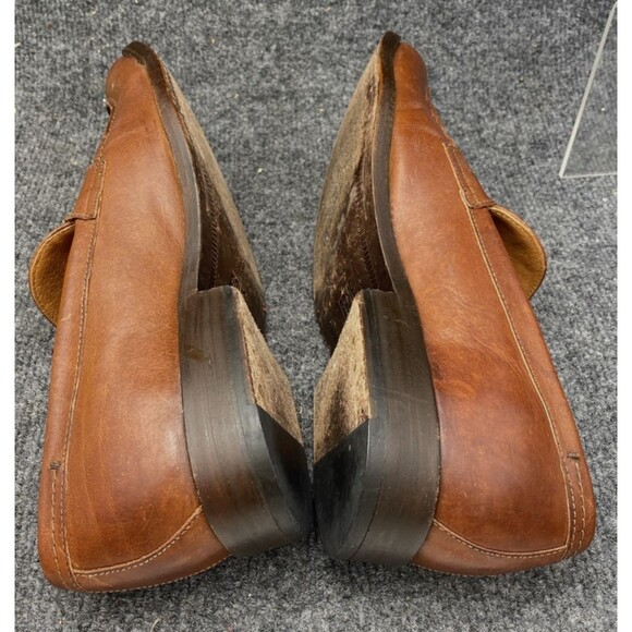Frye Mens 10 D Cognac Tan Leather Penny Loafers Moc Toe Dress Shoes Mexico 4001